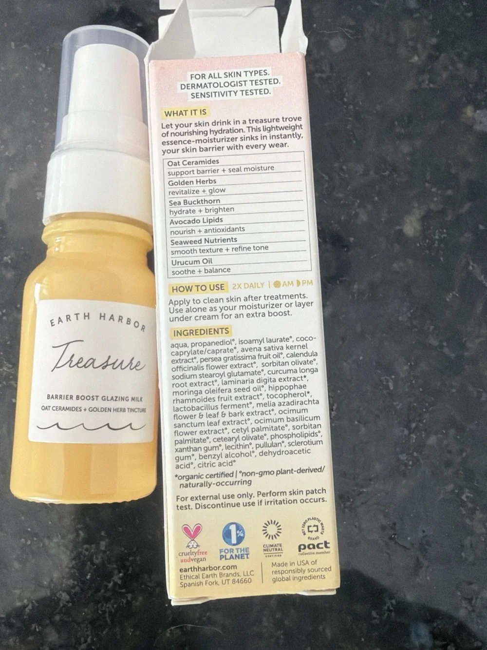 Earth Harbor Treasure Barrier Boost Glazing Milk 10 ml